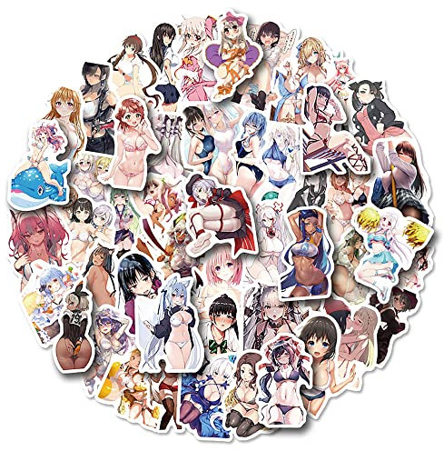 Sexy Girls Stickers 50-Pack Durable Vinyl Decals of Cute Lori Woman for Laptop Water Bottle Hydro Flask Bike Car Bumper Skateboard Guitar Luggage Lewd Hentai Sticker for Adult