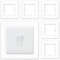 6 Pcs Light Switch Surround, Finger Plate for Single Light Switch, Socket Surround Cover Plug Wall Decorate, White Plastic