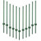 Garmix Metall Pfosten Zaunpfosten Zaunpfhal für Gartenzaun 125cm Grün 11 Stück