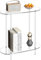 DOHWSK Table console en acrylique à 2 niveaux avec cadre ovale - Petite table d'entrée moderne de 75 cm pour salon, couloir, bureau, foyer, assemblage facile (transparent)
