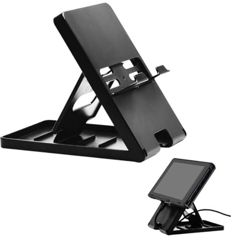 WUSJCOF Soporte compacto consola compatible con Switch OLED, Lite, base para, agarre de goma, ajuste de múltiples ángulos y diseño plegable con agujeros de ventilación