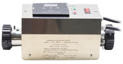 OUHFCASN Calentador de Piscina eléctrico de 3 kW for Piscina y SPA, termostato for bañera. Calefacción eficiente