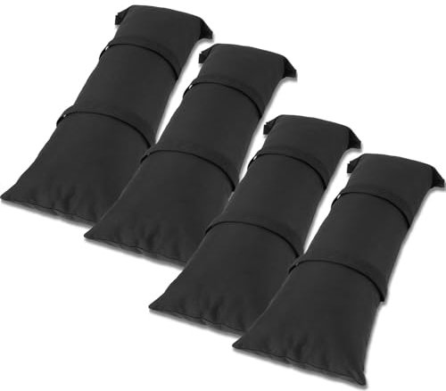 VAVPUP Gazebo Weights Bags 600D Oxford Cloth Arched Sandbags with Reinforced Straps,49lbs/Bag Capacity for Canopy Tents/Parasols for Trampolines,Door Stops,Outdoor Furniture(4 pcs)
