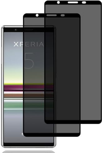 BCHKLAI Privacy Screen Protector for Sony Xperia 5 [2 Pack] | Anti-Spy Tempered Glass,9H Hardness,Anti Scratch,Anti Fingerprint,Bubble-Free,Anti-Spy Screen Protector for Sony Xperia 5