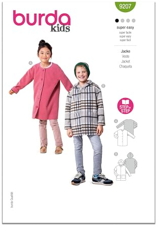 Burda Sewing Pattern X09207BURDA Burda Style Pattern 9207 Children's Coats 4-11 (104-146)