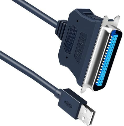 LLINthy Cable USB a CN36 de puerto paralelo para impresora USB a 36 pines, adaptador de impresora paralelo, cable convertidor, accesorios de impresión, cable adaptador de impresora