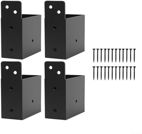 Oniissy Pergola Brackets Connectors Carbon Steel Post Mount Railing Mount for 2x4 Lumber with Reinforced Design and for Easy Installation Kit, for Ideal for Outdoor