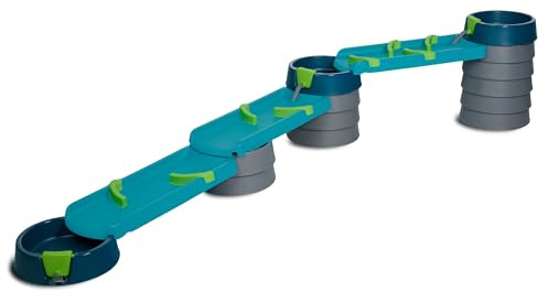 AquaPlay Mudway Stream - kombinierte Wasser- und Sandspielbahn, 3m Wasserbahn mit Schleusen, Becken und Schiebern, Flexibles Stecksystem, wetterfest, naturverbundenes Outdoor-Wasserspiel, ab 3 Jahren