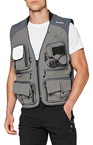 Snowbee Men Superlight Fly Fishing Vest - Sage Green/Grey, Large