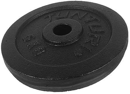 Tunturi Gewichte für Hanteln 1 x 5 kg, Hantelgewichte für 30 mm, Gusseisen