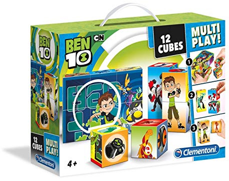 Clementoni 41507 Ben 10-Multiplay Würfelpuzzle, 12 Teile