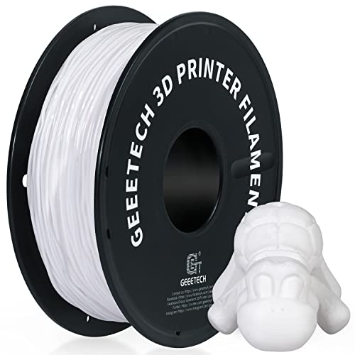 GEEETECH TPU filament 1.75mm Weiß, Flexible 3D Drucker Filament 500g 1 Spool