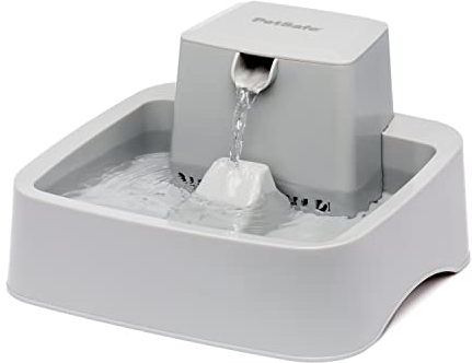 PetSafe Drinkwell Fontaine à Eau Facile à Nettoyer pour Animaux Idéale pour Chat/Petits Chiens, Gris, 3,7 Litre