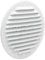 La Ventilazione GABT125R Griglia Tonda in Metallo da sovrapporre con Rete antinsetto, Alluminio Bianco, ø 150 mm