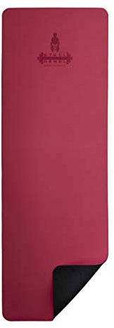 Steel Rebel - TPE Yogamatte Rutschfest Anti-Slide Fitnessmatte Umweltfreundlich Hautfreundlich - Fitness, Pilates & Home Workout - 183 x 61 x 0,6cm (Rot/Schwarz)