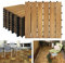 NAIZY Piastrelle in legno in legno di acacia 30x30cm piastrelle per pavimenti balconi con drenaggio e piastrelle a incastro per balconi con terrazze da giardino (Modello A, 22 pezzi | 2 m²)