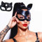 iFCOW Maschera Sexy da Donna in Pelle con Mezza Faccia e Gatto per Cosplay, per Feste di Halloween e Ballo