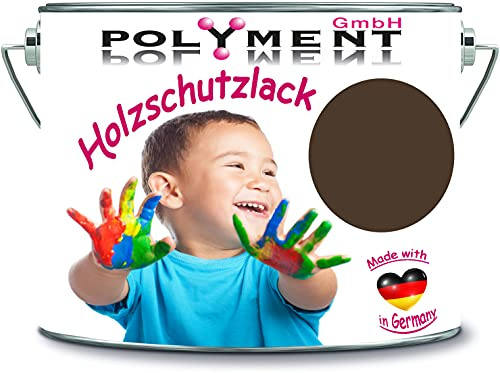 5 Liter Holzschutzlack Holzlack Holzlasur wetterbeständiger Langzeitschutz Wetterschutzfarbe Holzschutzfarbe (RAL 8014 Sepiabraun)
