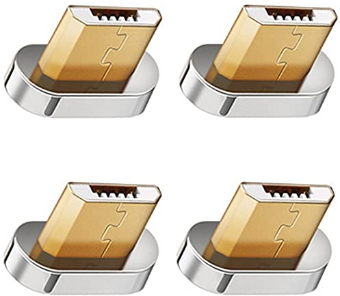 4 adaptadores micro USB para cable de datos magnético de nailon premium [4 conectores micro USB]