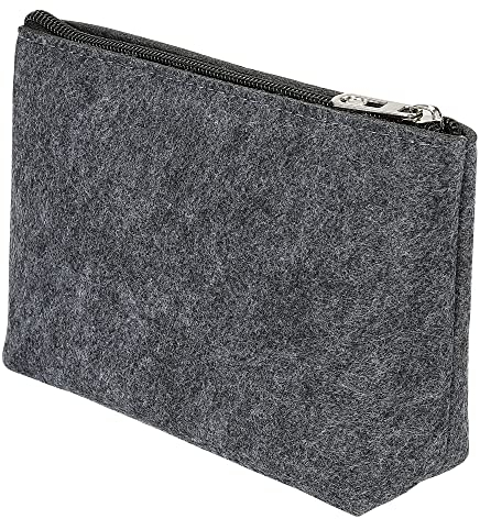 PATIKIL Filztasche Federmappe Zippertasche Stiftemappe Filz für Bürobedarf Organizer Grau