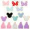 15 PCS Colorful Bowknot Mouse Chenille Iron on Patches, UHOMENY Cute Castle Bow Mouse Embroidered Patches Set Sew on Embroidered Applique Gold Trim Butterfly Patches Iron on Patches for Clothing DIY