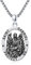 OHAYOO St Gabriel Anhänger Halskette 925 Sterling Silber Amulett Erzengel von Gabriel Medaille Schmuck für Männer Frauen mit 3mm 22+2 Kette