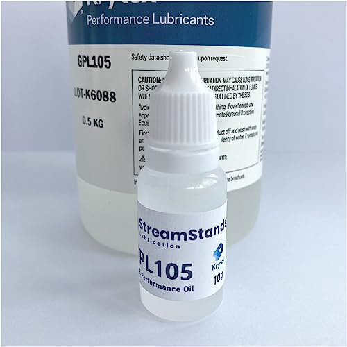 Krytox 105 Keyboard Lube - PFPE Oil for Switch Springs & Rubber Seal Lubricant. Lube Kit Includes Krytox GPL 105 Oil (10 grams / 5 ml) in a Dropper Bottle