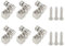 MEISO 6 Stück Vintage Roller Guitar String Guides Tree Saitenniederhalter, Guitar Roller String Trees Retainer String Guides für E-Gitarre Bass mit Schraube (Silber)