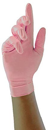 Ink Jungle Pink Nitrile GP0051 GP0052 GP0053 GP0054 GP0055 Examination Nitrile Gloves - Multipurpose, Powder Free and Latex Free Disposable Gloves, Box of 100 Gloves, Pink (Large)