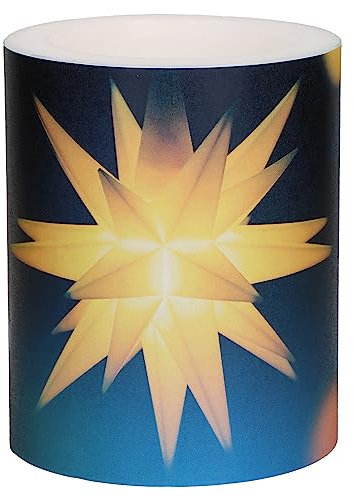 Butzon & Bercker - Metallic Gold Kerzenhalter, Sterne, Festive, Weihnachten, Ø 10 x 12 cm, Brenndauer ca. 20 h, danach als Teelichthalter verwendbar
