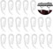 YOFASEN Ganci per Tende in Plastica Bianca per Tende per Porte, Tende da Finestra, Nastro per Tende, 100 Pezzi