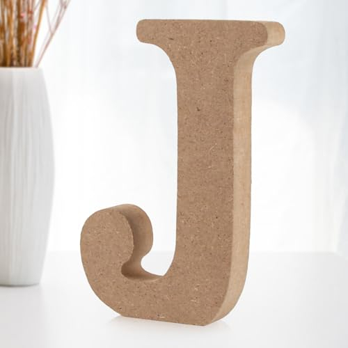 Darryy 10cm Stehende Holzbuchstaben, Log Natural Große Holzbuchstaben zum Basteln, unbehandelte Holzdekorationen für Zuhause, Wand, Party, Dekoration, DIY-Projekte (28 Stück)