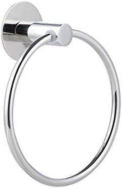 YIAGUN Brushed Bathroom Towel Ring - SUS304 Stainless Steel Bathroom Towel Rack, Adhesive Wall Mounted Hand Towels Holder, Towel Hanger for Bathroom Organizer, Kitchen Storage