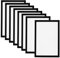 PATIKIL A4 Magnetischer Bilderrahmen, 8er Pack Magnetischer Bilderrahmen Selbstklebender Magnetischer Displayrahmen Wiederverwendbar Doppelseitig für Kühlschrank Fenster Schwarz