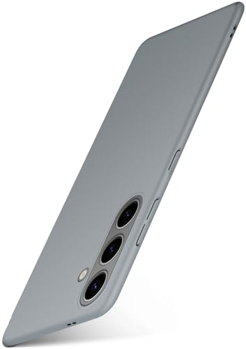 moex Alpha Case für Samsung Galaxy S24 Hülle Ultra Dünn, Schutzhülle mit erhöhtem Kameraschutz, Slim Cover Hardcase Backcover, Dünnste Handyhülle Minimalistisch, Matt Taupe