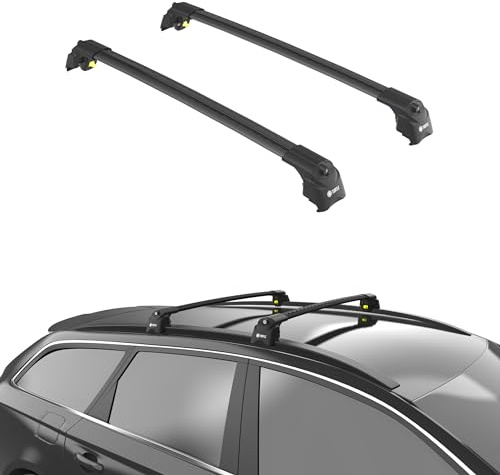 TURTLE kompatibel mit BMW X1 (E84) 2009-2015 Air2 Dachträger | SCHWARZ