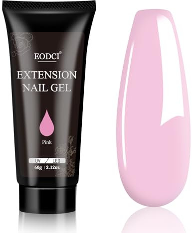 EODCI Polygel Gel Builder, 60g Nagelverlängerungsgel Natürliches Rose Aufbaugel, Extension Gel für Trendige Nailart Langlebige und einfach Anzuwendende Materialien