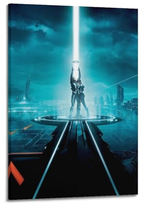 LMJUSNEFNC Tron Filmposter, dekoratives Gemälde, Leinwand, Wandposter und Kunstdruck, moderne Familienschlafzimmer-Dekoration, Poster, 40 x 60 cm