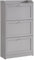 VASAGLE Schuhschrank 3 Klappen, Schuhkipper, Schuhregal, Schuhaufbewahrung, Oberplatte, Trennwand verstellbar, für bis zu 18 Paar Schuhe, Flur, 24 x 60 x 108 cm, Taubengrau LBC036G01