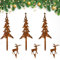 LPAMABA 6er Set Rost Tannenbaum mit Gartenstecker - Hirsch Deko Weihnachtsbaum Lilienburg Rentier Weihnachtsdeko Elch und Tanne zum Stecken aus Edelrost Baumstecker Roststecker Gartendeko