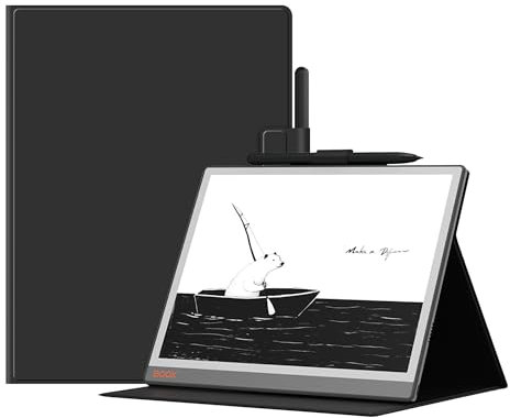 Étui pour BOOX Note X3 10,3 2023 avec support et porte-stylo pour liseuse BOOX Note X3 10,3, mise en veille/réveil automatique (noir)