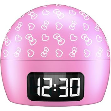 Hello Kitty Ambient Light Clock with Multi-Alarm – USB-Powered Projection Light & Clock with Cute Design