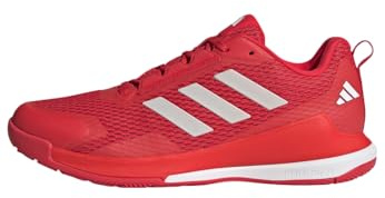 adidas Men's Novaflight 2 Indoor Schuh Pure Ruby/Zero Metalic/Cloud White 44 2/3