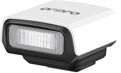 ORDRO Camera Flash FL-10 Mini Camera Flash Speedlite for Digital Film Cameras, Portable Mini hot Shoe Flashlight for DSLR Cameras White