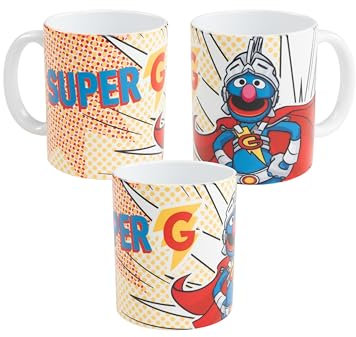 Sesamstraße Tasse - Super-Grobi Kaffeetasse Becher Kaffeebecher aus Keramik 320 ml