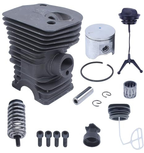 LCCOZMD Pièces de Tondeuse à Gazon Kit de Capuchon de Botte d'admission de Cylindre de Piston for Husqvarna 340 345 for Essence de tronçonneuse à 2 Temps remplacer #503870276 Motosierra Gasolina