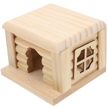 VERDANVERSE Holzhaus Für Hamster Kleintier-holzhütte Spiel Und Schlafversteck Aus Naturholz Für Hamster Meerschweinchen Chinchilla Und Kleine Nagetiere