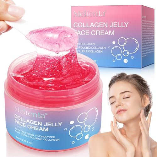 Crema de Colágeno en Gelatina, Collagen Jelly Cream, Crema de Gelatina de Colágeno, Crema de Colágeno, Crema Hidratante Collagen Nutrition Cream Reducción de Poros