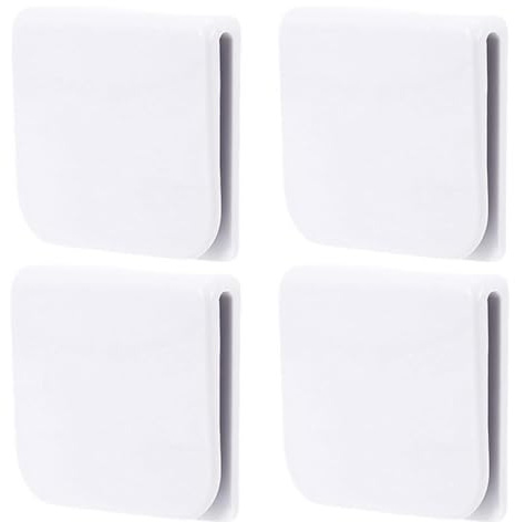 4PCS Shower Curtain Clips - Self Adhesive Bath Panel Clips - Windproof Anti Splash Curtain Holders - Secure Shower Panels to Bathroom Walls - Indoor Outdoor Camper Use
