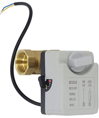 DN25 2-Wege-Messing-Kugelhahn, normalerweise geschlossen, elektrischer Kugelhahn, 1 Zoll Rohrgewinde, DC12 24 V, hohe Festigkeit, korrosionsbeständig, für Kalt-Warmwasser-Systeme